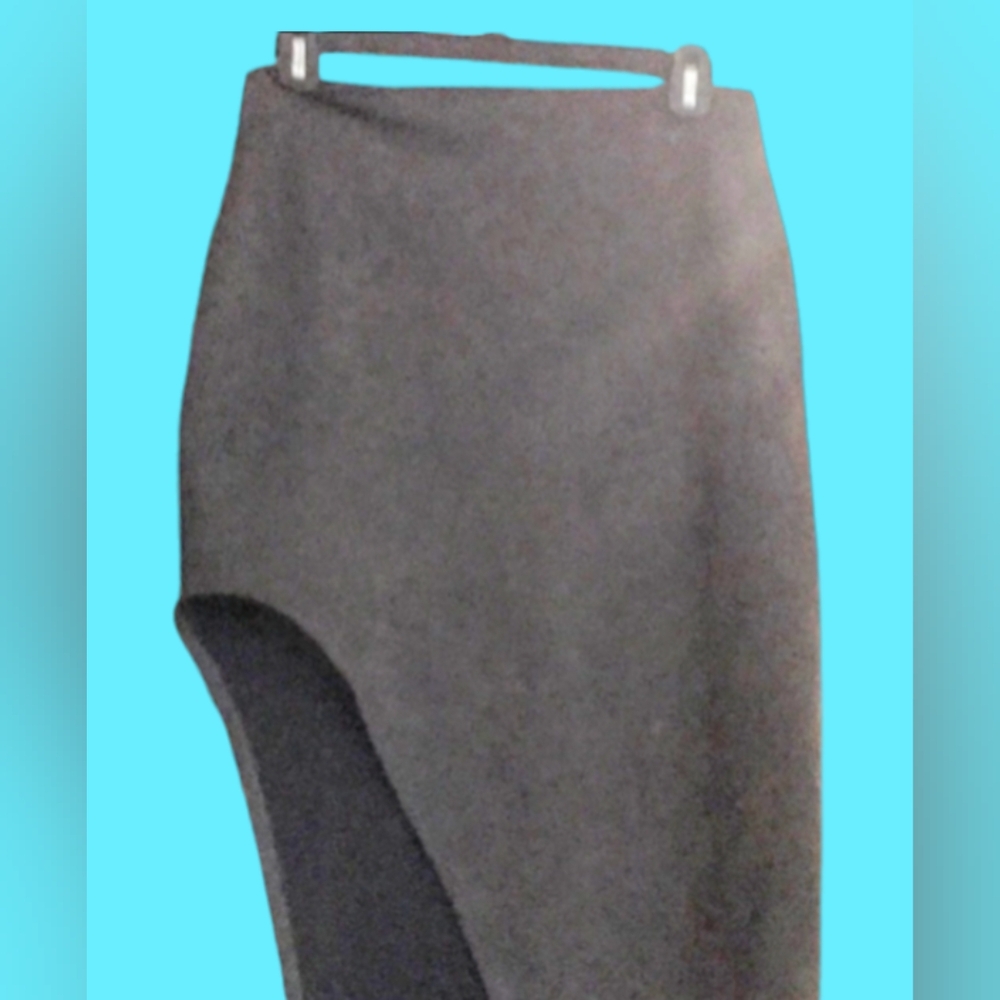 High Slit Olive Green Charlotte Russe Long Skirt